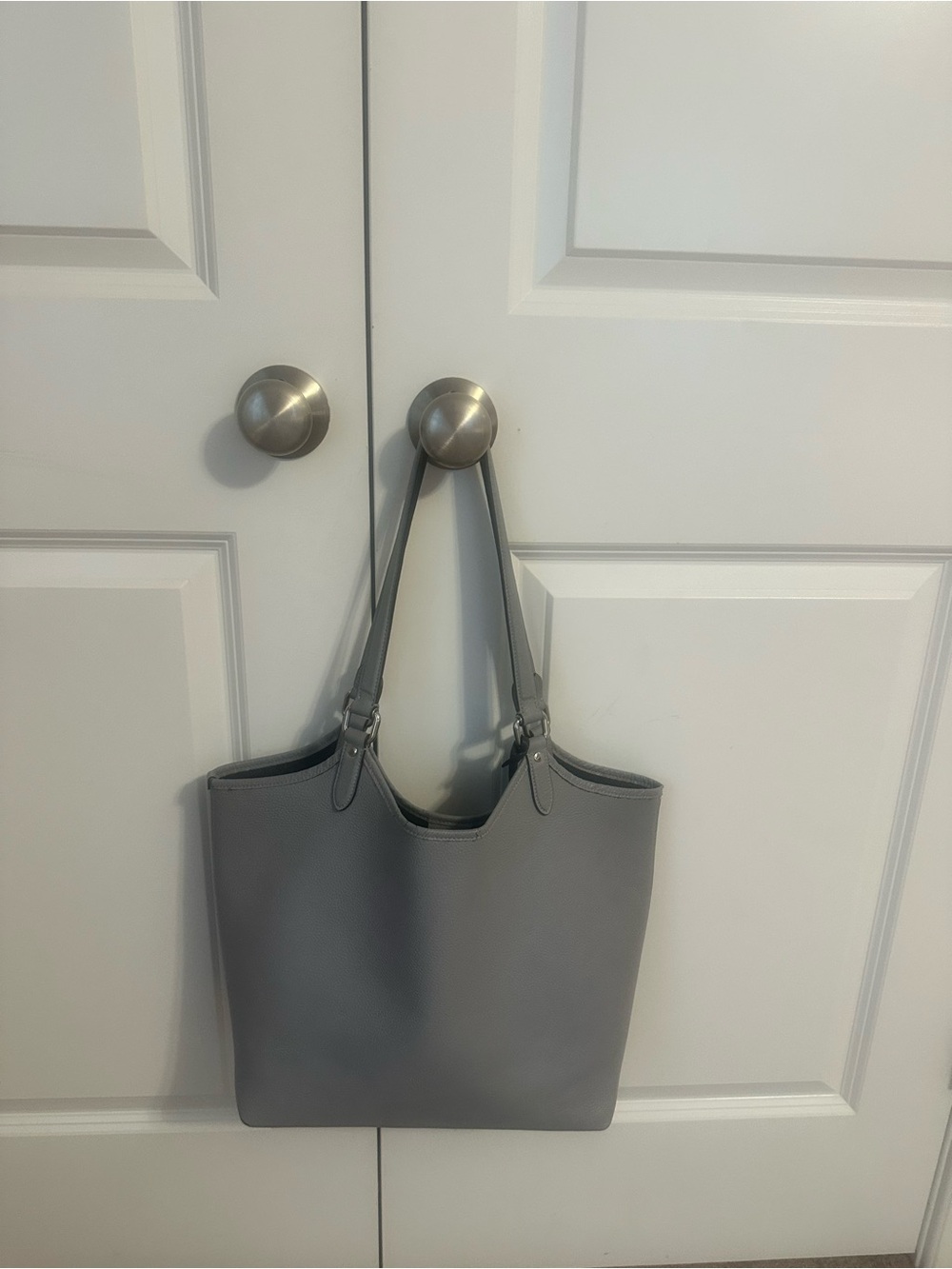 Gray Tote Bag - Minimal Chic Shoulder Tote